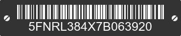2007 HONDA Odyssey 5FNRL384X7B063920 VIN decoded