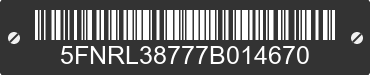2007 HONDA Odyssey 5FNRL38777B014670 VIN decoded