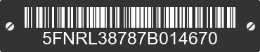 2007 HONDA Odyssey 5FNRL38787B014670 VIN decoded