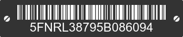 2005 HONDA Odyssey 5FNRL38795B086094 VIN decoded