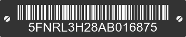 2010 HONDA Odyssey 5FNRL3H28AB016875 VIN decoded