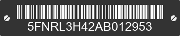 2010 HONDA Odyssey 5FNRL3H42AB012953 VIN decoded