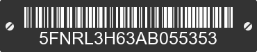 2010 HONDA Odyssey 5FNRL3H63AB055353 VIN decoded