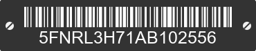 2010 HONDA Odyssey 5FNRL3H71AB102556 VIN decoded