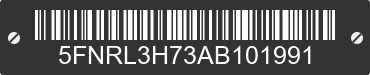 2010 HONDA Odyssey 5FNRL3H73AB101991 VIN decoded
