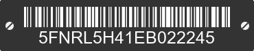 2014 HONDA Odyssey 5FNRL5H41EB022245 VIN decoded