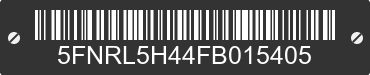 2015 HONDA Odyssey 5FNRL5H44FB015405 VIN decoded