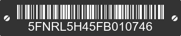 2015 HONDA Odyssey 5FNRL5H45FB010746 VIN decoded
