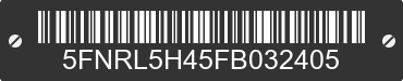 2015 HONDA Odyssey 5FNRL5H45FB032405 VIN decoded