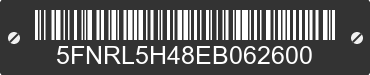 2014 HONDA Odyssey 5FNRL5H48EB062600 VIN decoded