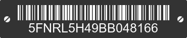 2011 HONDA Odyssey 5FNRL5H49BB048166 VIN decoded