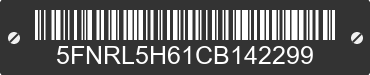 2012 HONDA Odyssey 5FNRL5H61CB142299 VIN decoded