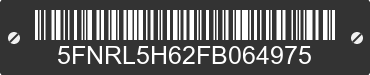 2015 HONDA Odyssey 5FNRL5H62FB064975 VIN decoded