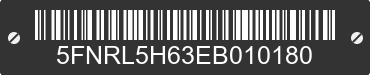 2014 HONDA Odyssey 5FNRL5H63EB010180 VIN decoded