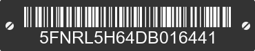 2013 HONDA Odyssey 5FNRL5H64DB016441 VIN decoded