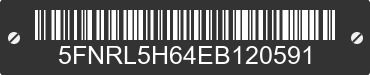 2014 HONDA Odyssey 5FNRL5H64EB120591 VIN decoded