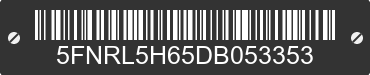 2013 HONDA Odyssey 5FNRL5H65DB053353 VIN decoded