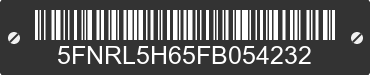 2015 HONDA Odyssey 5FNRL5H65FB054232 VIN decoded