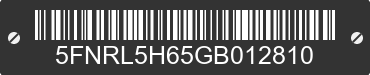2016 HONDA Odyssey 5FNRL5H65GB012810 VIN decoded