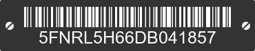 2013 HONDA Odyssey 5FNRL5H66DB041857 VIN decoded