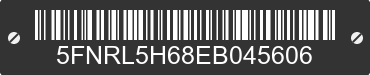 2014 HONDA Odyssey 5FNRL5H68EB045606 VIN decoded