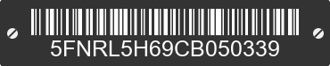 2012 HONDA Odyssey 5FNRL5H69CB050339 VIN decoded