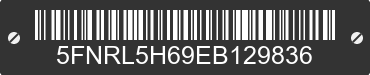 2014 HONDA Odyssey 5FNRL5H69EB129836 VIN decoded