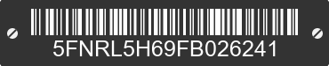 2015 HONDA Odyssey 5FNRL5H69FB026241 VIN decoded