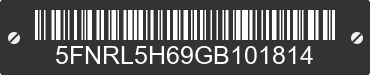 2016 HONDA Odyssey 5FNRL5H69GB101814 VIN decoded