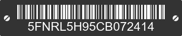 2012 HONDA Odyssey 5FNRL5H95CB072414 VIN decoded