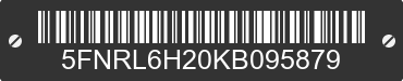 2019 HONDA Odyssey 5FNRL6H20KB095879 VIN decoded