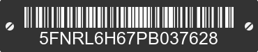 2023 HONDA Odyssey 5FNRL6H67PB037628 VIN decoded