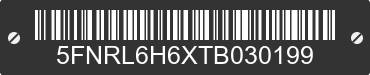 2026 HONDA Odyssey 5FNRL6H6XTB030199 VIN decoded