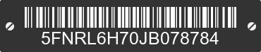 2018 HONDA Odyssey 5FNRL6H70JB078784 VIN decoded