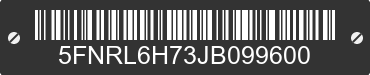 2018 HONDA Odyssey 5FNRL6H73JB099600 VIN decoded