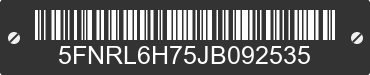 2018 HONDA Odyssey 5FNRL6H75JB092535 VIN decoded