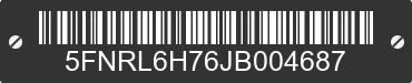 2018 HONDA Odyssey 5FNRL6H76JB004687 VIN decoded
