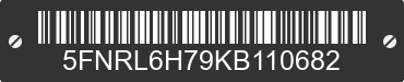 2019 HONDA Odyssey 5FNRL6H79KB110682 VIN decoded