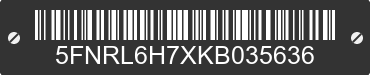 2019 HONDA Odyssey 5FNRL6H7XKB035636 VIN decoded