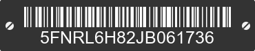 2018 HONDA Odyssey 5FNRL6H82JB061736 VIN decoded