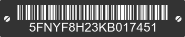 2019 HONDA Passport 5FNYF8H23KB017451 VIN decoded