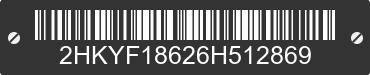 2006 HONDA Pilot 2HKYF18626H512869 VIN decoded