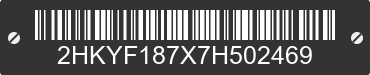 2007 HONDA Pilot 2HKYF187X7H502469 VIN decoded