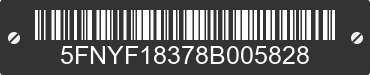 2008 HONDA Pilot 5FNYF18378B005828 VIN decoded