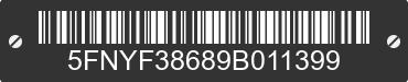 2009 HONDA Pilot 5FNYF38689B011399 VIN decoded