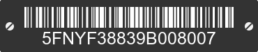 2009 HONDA Pilot 5FNYF38839B008007 VIN decoded