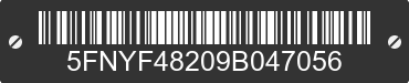2009 HONDA Pilot 5FNYF48209B047056 VIN decoded