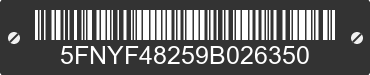 2009 HONDA Pilot 5FNYF48259B026350 VIN decoded