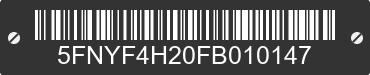 2015 HONDA Pilot 5FNYF4H20FB010147 VIN decoded