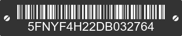 2013 HONDA Pilot 5FNYF4H22DB032764 VIN decoded